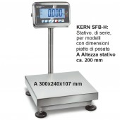 Bilancia a piattaforma in acciaio inox Kern SFB<br><font color='red'>SFB 15K5HIPM (Con stativo e omologazione)</font>